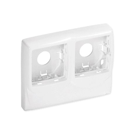 Lot de 2 boîtiers doubles pour appareillage LegrandTM sur Optima TM 22x12,5 mm & 32x12,5 mm blanc