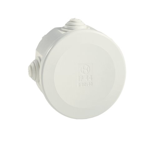 Boîte de dérivation étanche Pico diam. 80 Prof. 40 grise à tétines IP55 960°C