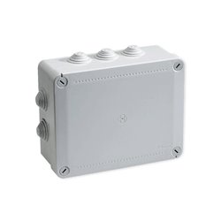 Boîte de dérivation étanche Pico 240x190 Prof. 90 grise à tétines IP55 960°C