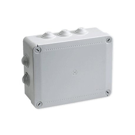 Boîte de dérivation étanche Pico 240x190 Prof. 90 grise à tétines IP55 960°C