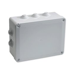 Boîte de dérivation étanche Pico 300x220 Prof. 120 grise à tétines IP55 960°C