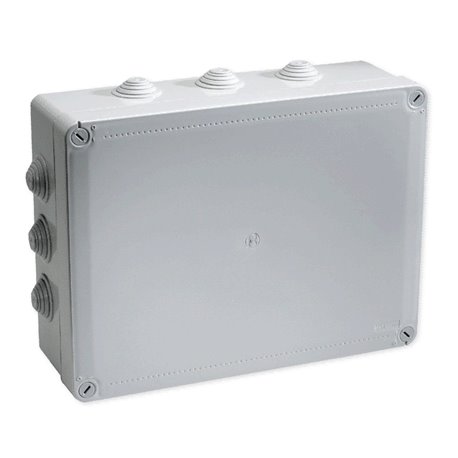 Boîte de dérivation étanche Pico 380x300 Prof. 120 grise à tétines IP55 960°C