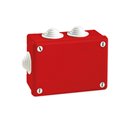 Lot de 50 boîtes de dérivation étanches Pico 120x80 Prof. 50 rouge à tétines IP55 960°C