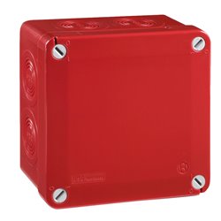 Lot de 60 boîtes de dérivation étanches Pico 100x100 Prof. 50 rouge perforable IP56 960°C