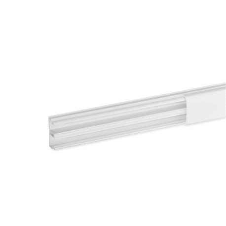 Lot de 2 m de moulure Optima TM 22x12,5 mm 2 compartiments blanche