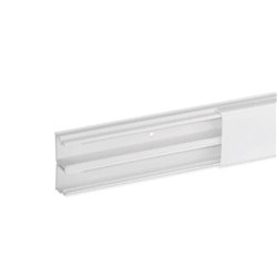 Lot de 2 m de moulure Optima TM 34x16 mm 2 compartiments blanche