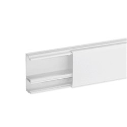 Lot de 2 m de moulure Optima TM 52x20 mm 2 compartiments blanche