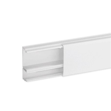 Lot de 2 m de moulure Optima TM 52x20 mm 2 compartiments blanche