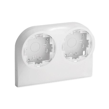 Boîtier double pour appareillage Optima TM 22x12,5 & 32x12,5 mm blanc