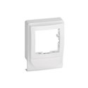 Boîtier simple pour appareillage AlreaTM sur Optima TM 22x12,5 mm blanc