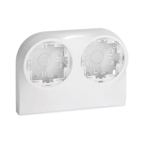 Boîtier double pour appareillage OptimaTM sur Optima TM 34x16 mm blanc