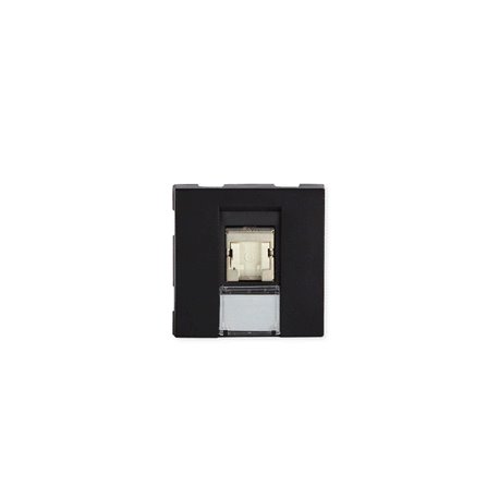 Prise TerCia RJ45 Catégorie 6 STP 2 modules noire Prise TerCia RJ45 Catégorie 6 STP 2 modules noire