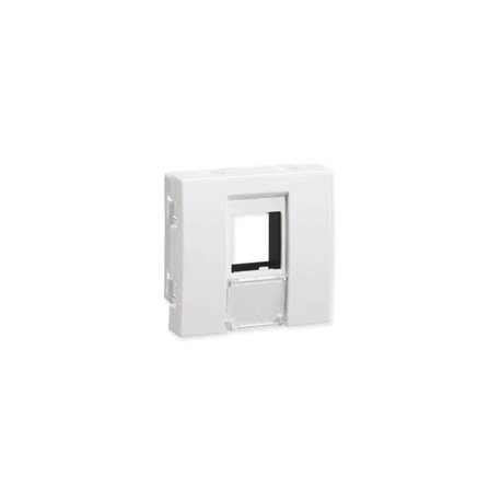 Lot de 10 plastrons keystone TerCia 2 modules blanc Lot de 10 plastrons keystone TerCia 2 modules blanc