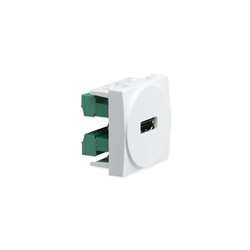 Prise TerCia HDMI bornier à vis 2 modules blanche