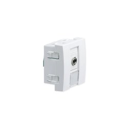 Prise TerCia Jack 3.5 bornier à vis 2 modules blanche