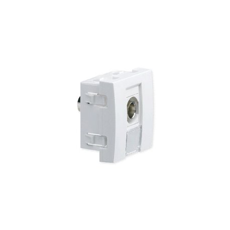 Prise TerCia BNC traversante 2 modules blanche Prise TerCia BNC traversante 2 modules blanche