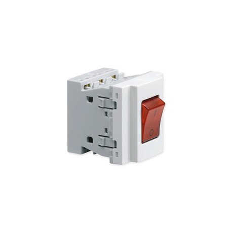 Interrupteur bipolaire lumineux TerCia 2 modules blanc