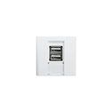Chargeur USB double TerCia 2 modules blanc