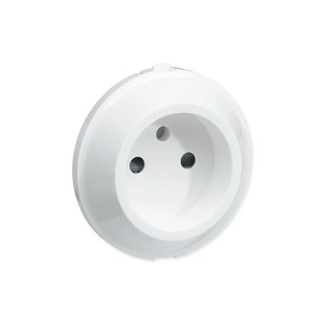 Prise Optima 2 pôles blanche
