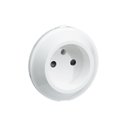 Prise Optima 2 pôles blanche