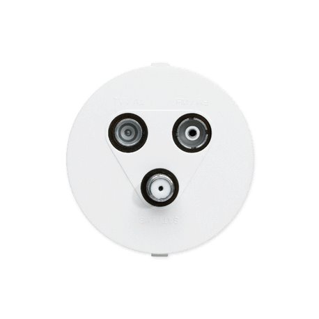 Prise Optima TV, FM, SAT 1E blanche