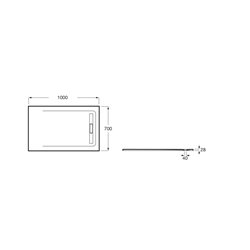 Receveur de douche Aquos Blanc 100x70 cm