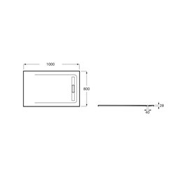 Receveur de douche Aquos Gris ardoise 100x80 cm