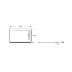 Receveur de douche Aquos Perle 120x100 cm