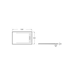 Receveur de douche Aquos Gris ardoise 120x90 cm