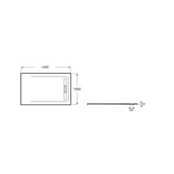 Receveur de douche Aquos Beige 140x100 cm