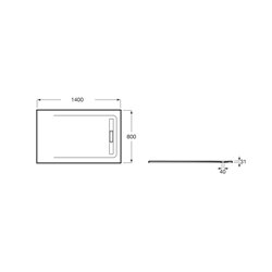 Receveur de douche Aquos Beige 140x80 cm