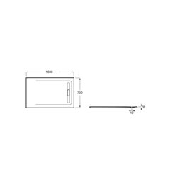 Receveur de douche Aquos Onyx 160x70 cm
