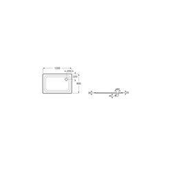 Receveur de douche Blues XL Rectangulaire 120x80 cm