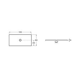 Receveur de douche Cratos Onyx 100x80 cm Anti-dérapant