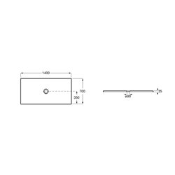Receveur de douche Cratos Blanc mat 140x70 cm Simple