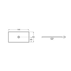 Receveur de douche Cratos Beige 140x80 cm Anti-dérapant