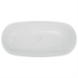 Baignoire ilot Linda-X 175x85 cm, Blanc mat 170 Litres