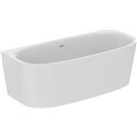 Baignoire semi ilot Dea 180x80 cm, Blanc brillant 220 Litres