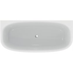 Baignoire semi ilot Dea 180x80 cm, Blanc brillant 220 Litres