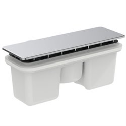 Bonde pour receveur de douche 195x50 mm chromé