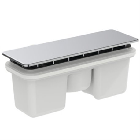 Bonde pour receveur de douche 195x50 mm chromé