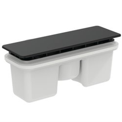 Bonde pour receveur de douche 195x50 mm noir mat