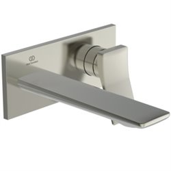 Mitigeur lavabo Conca mural à bec fixe 180 mm, Chromé