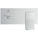 Mitigeur lavabo Conca mural à bec fixe 220 mm, Gris orage
