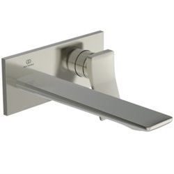 Mitigeur lavabo Conca mural à bec fixe 220 mm, Chromé