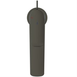 Mitigeur lavabo Grande Conca tirette et vidage bonde métal, Gris magnétique