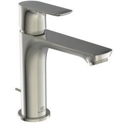 Mitigeur lavabo Grande Conca tirette et vidage bonde métal, Gris orage
