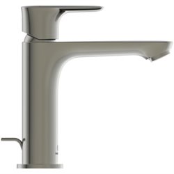 Mitigeur lavabo Grande Conca tirette et vidage bonde métal, Gris orage