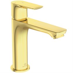Mitigeur lavabo Grande Conca sans tirette ni vidage, Or brossé