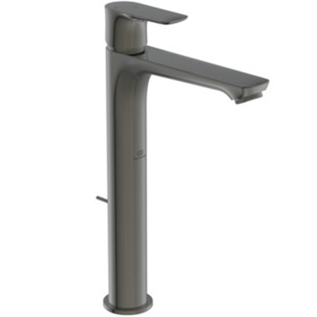 Mitigeur lavabo Connect Air tirette et vidage bonde métal, Gris magnétique